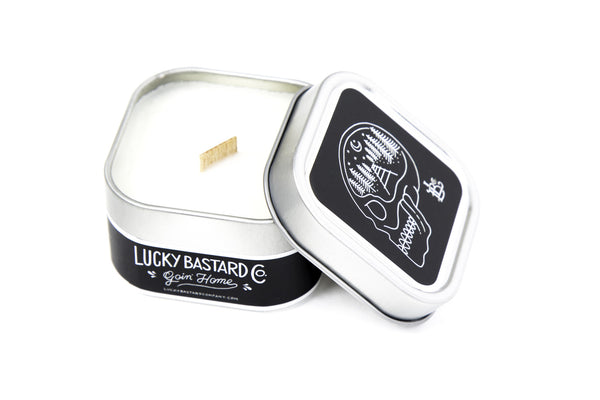 Lucky Bastard Company Goin' Home Travel Candle